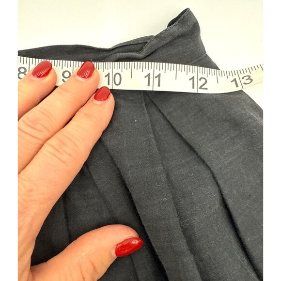 Homemade Vintage Boho Floral Ribbon Black Maxi Pleated Skirt Small Prairie - Picture 9 of 9